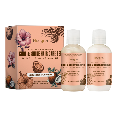 Hoegoa 椰子滋润洗护套装 清洁滋润护发卷发弹力塑造丰盈洗发水