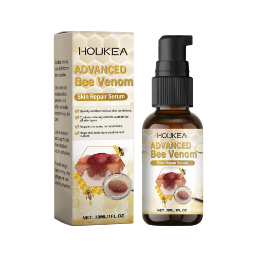 Houkea 蜂毒皮肤精华液 润滑嫩肤温和修护肌肤清洁柔滑皮肤护理液