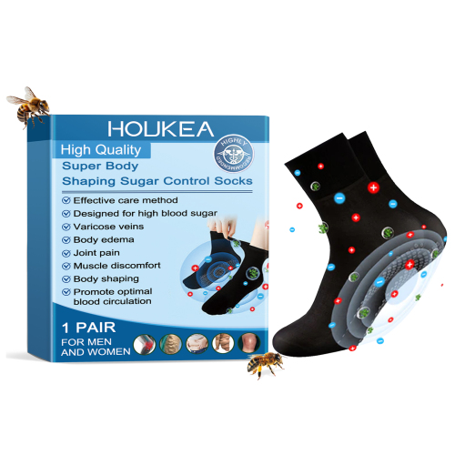 Houkea 蜂毒护理袜 舒适透气足部按摩柔软亲肤干爽身体护理弹力袜