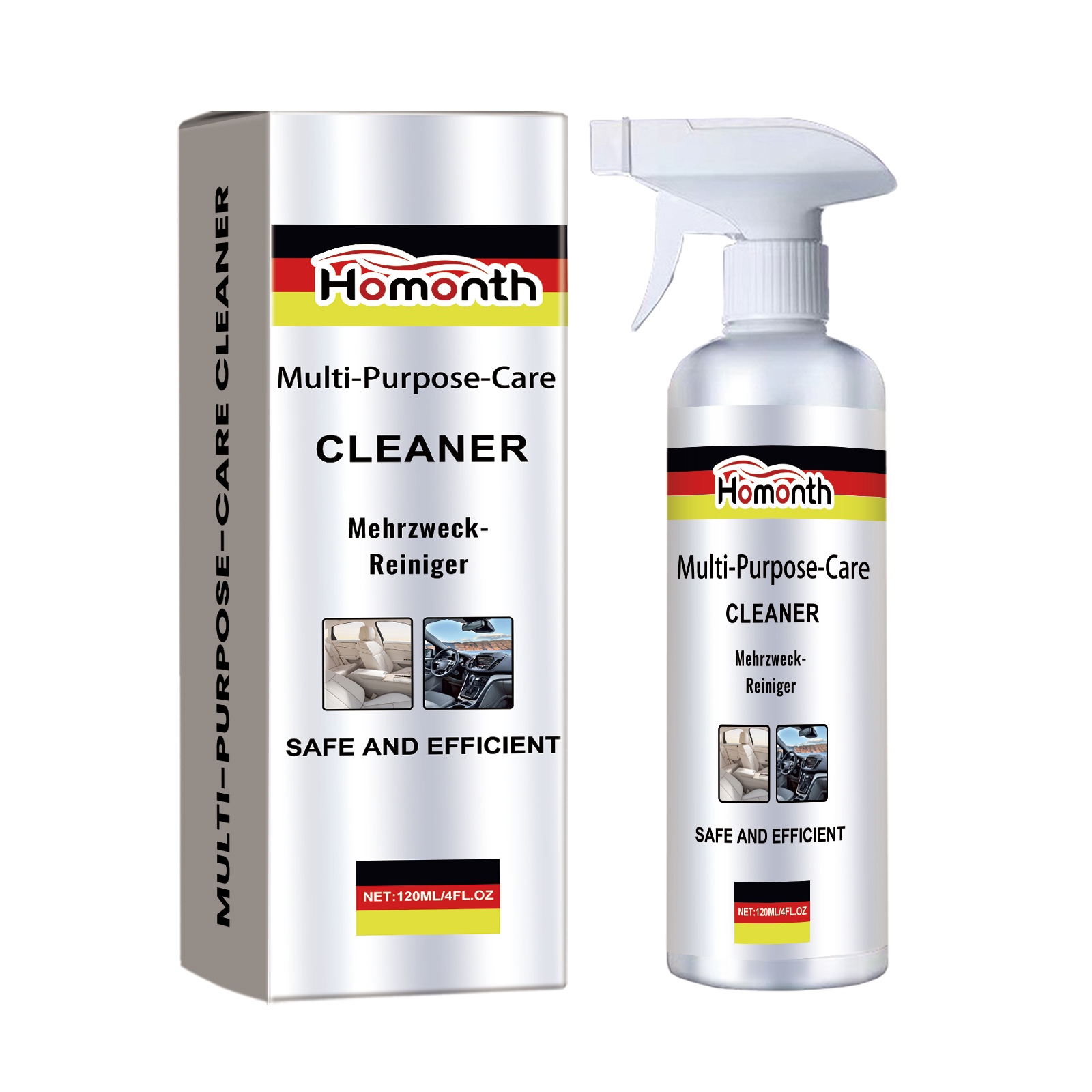 Homonth Auto Parts Multi-Purpose Foam Cleaner, Household Car Maintenance Decontamination Foam Decontamination Solution_voghion.com