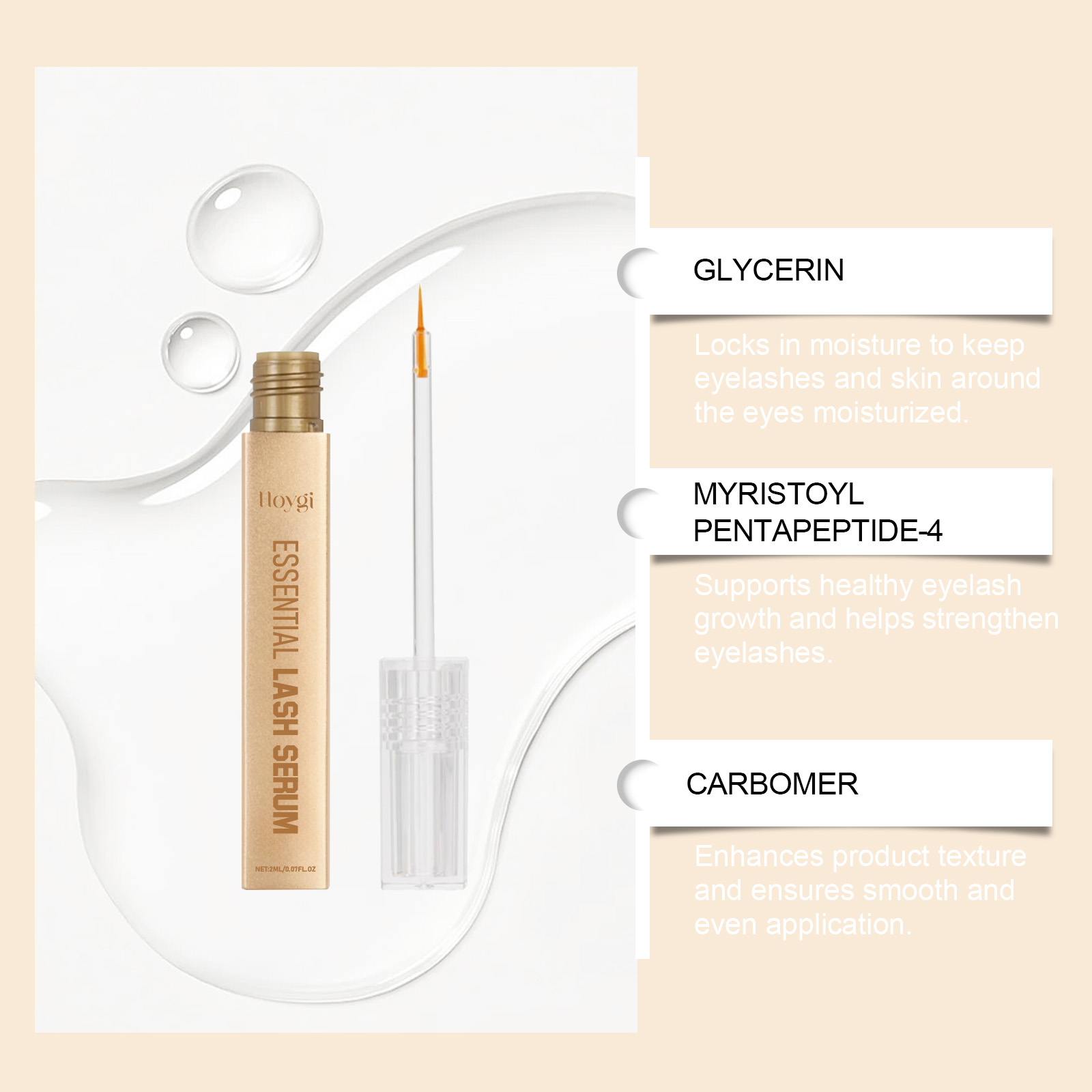 Hoygi Mascara For Longer Darker Lashes Moisturising Curling Mascara_voghion.com