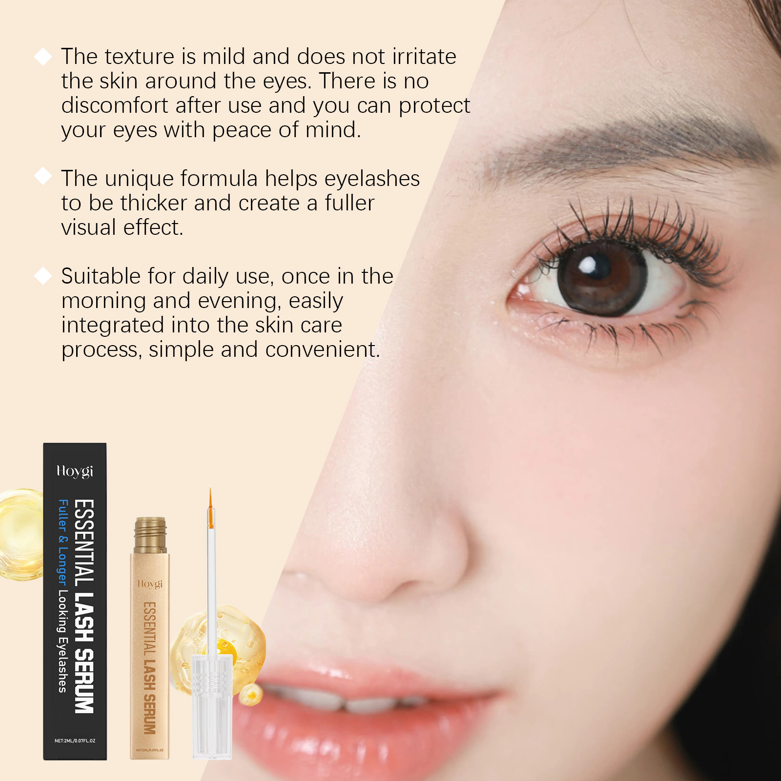 Hoygi Mascara For Longer Darker Lashes Moisturising Curling Mascara_voghion.com