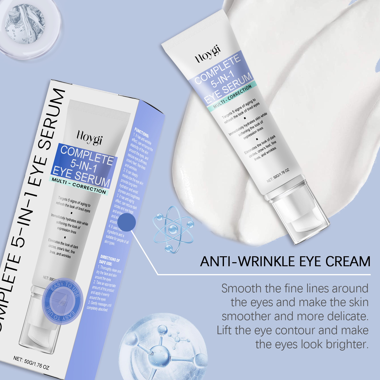 Hoygi Firming Eye Cream Eye Essence Firming Moisture Hydrating Eye Cream Moisturizing And Nourishing Care Around The Eyes_voghion.com