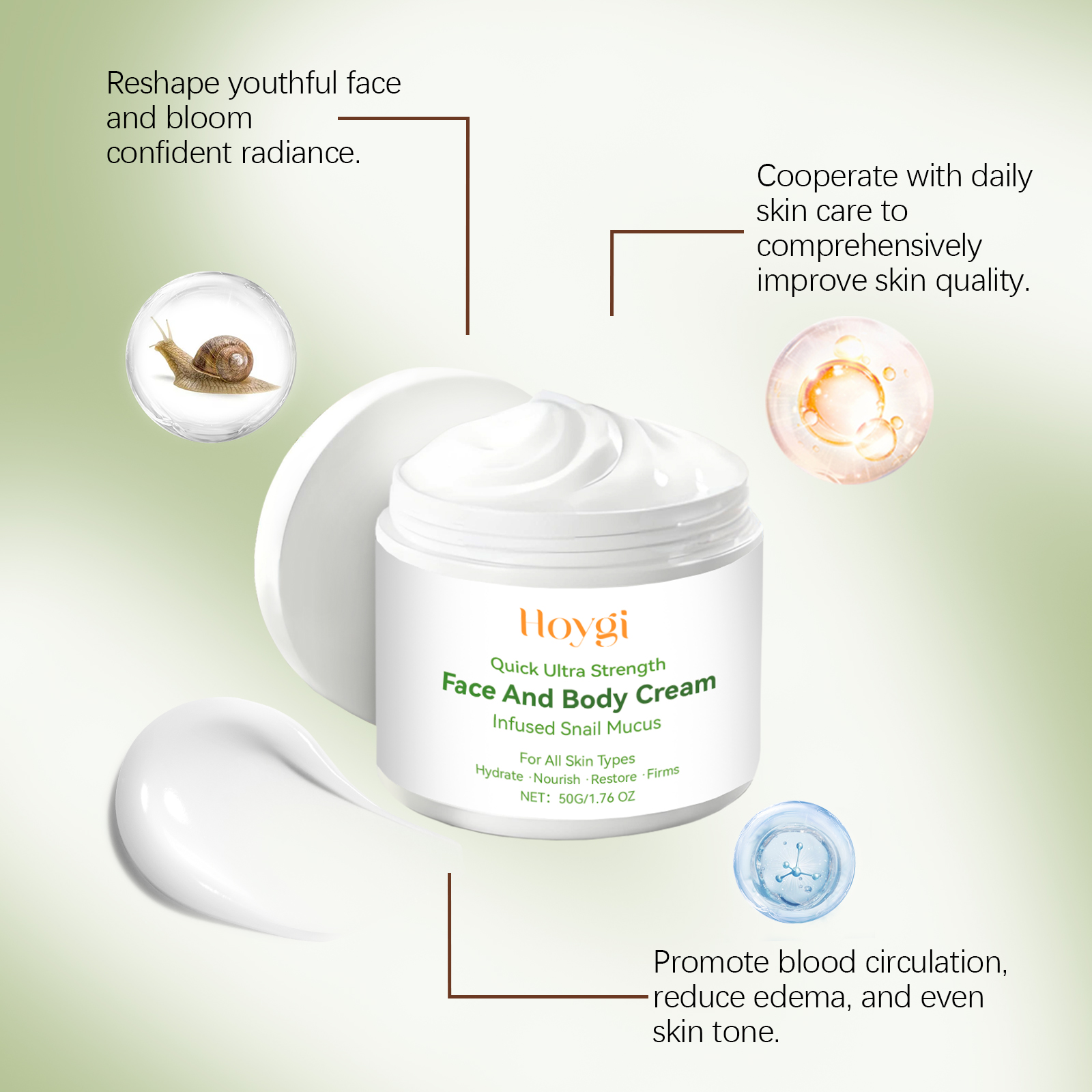 Hoygi Moisturizing Face Body Cream Gentle Skin Moisturizing, Hydrating, Firming And Smoothing Skin Care Face Body Cream_voghion.com