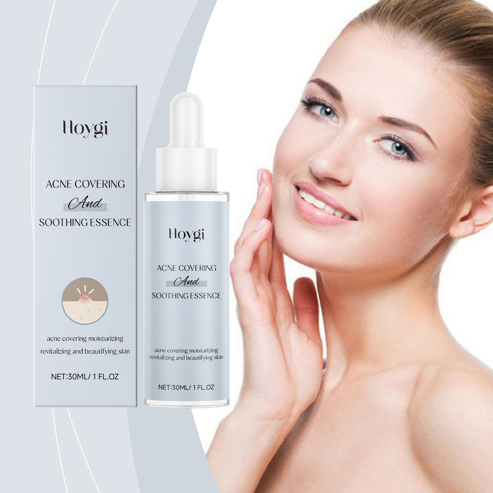 Hoygi Acne Soothing Serum Facial Skin Hydrating And Moisturizing Pitted And Pimple Mild Care Solution_voghion.com