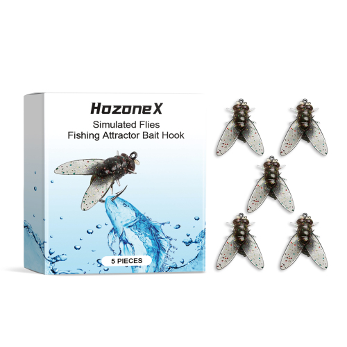 HozoneX 仿真苍蝇钓鱼诱饵钩 软饵仿生昆虫飞蝇钩假饵钓马口白条