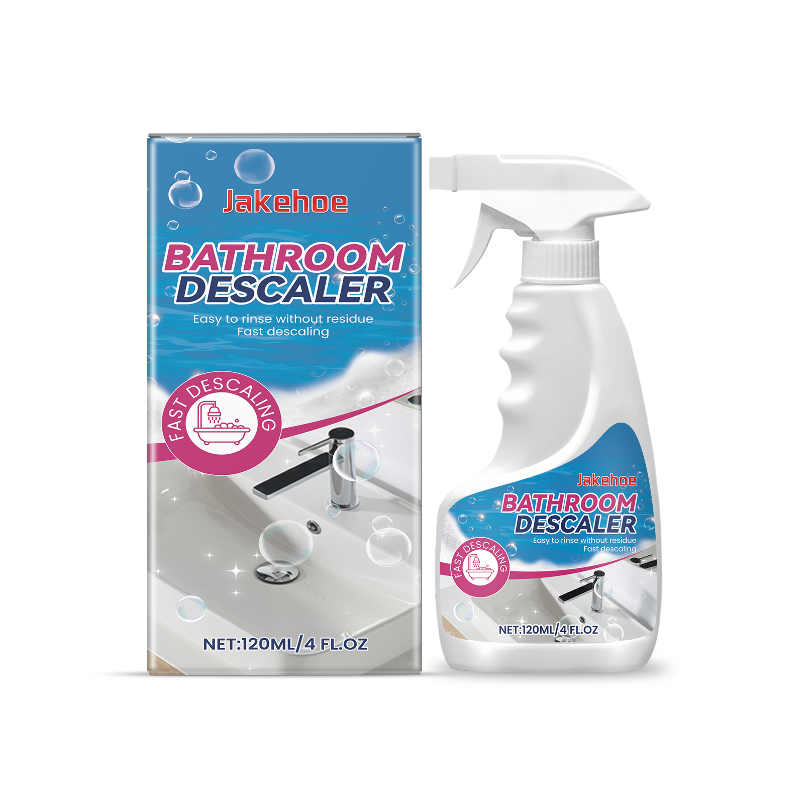 Jakehoe Bathroom Descaling Cleaner Bathroom Kitchen Multi-Functional Cleaning Tile Glass Cleaning Descaling Agent_maomaolike.com