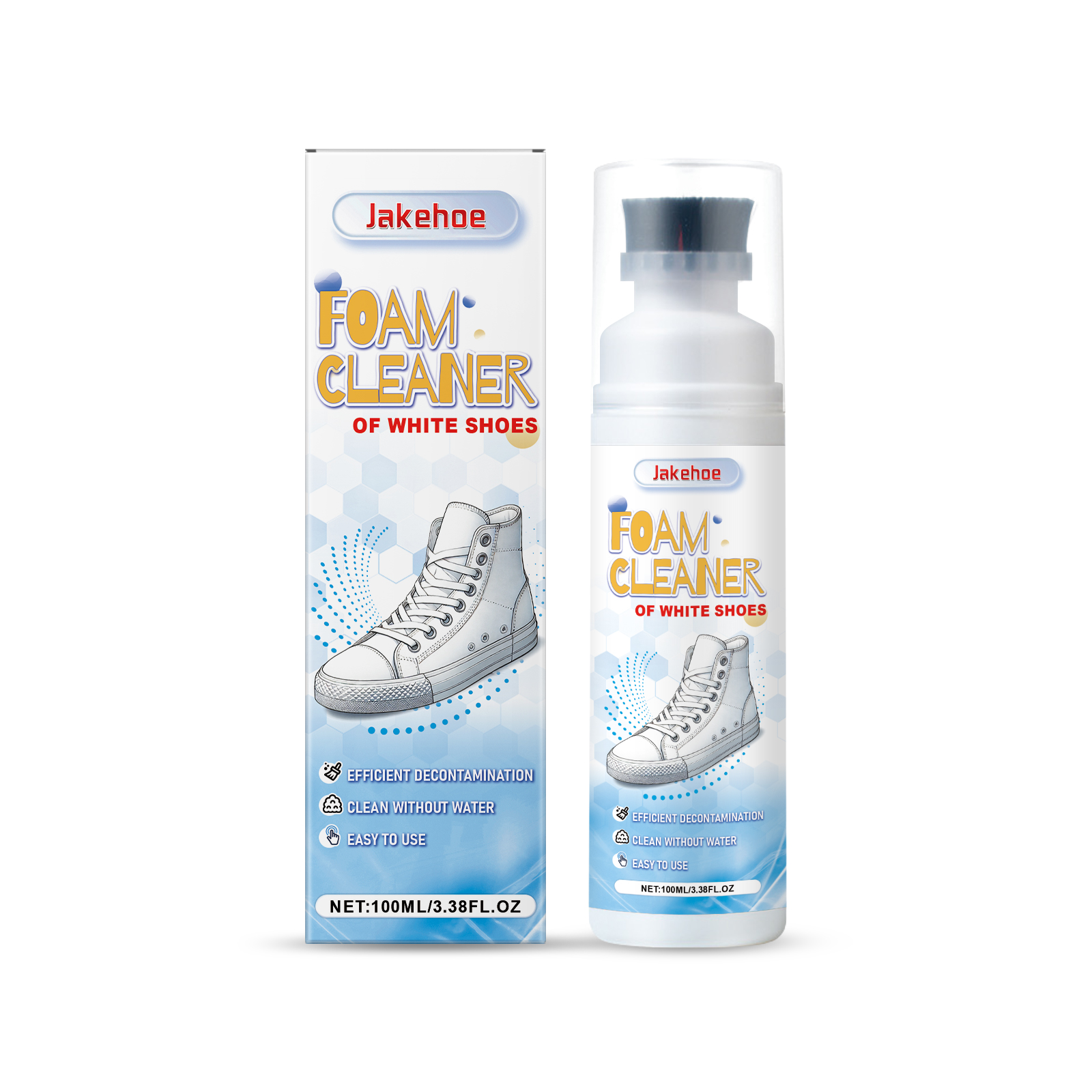 Waterless Portable Sneaker Cleaning Foam Formulation No Rinse for White Sneakers