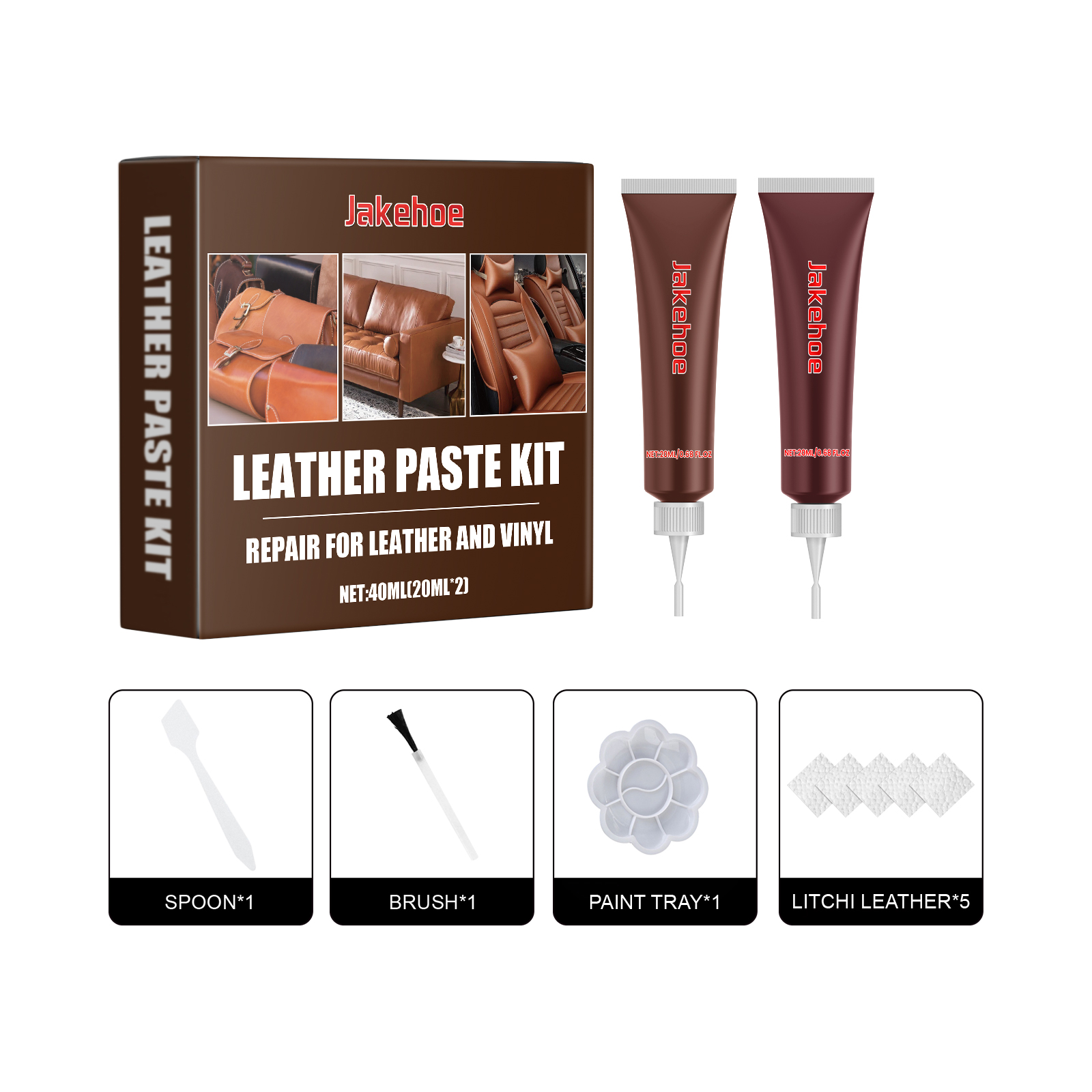 Jakehoe Furniture Leather Repair Kit Leather Furniture Sofa Seats Car Interior Leather Repair Cream_voghion.com