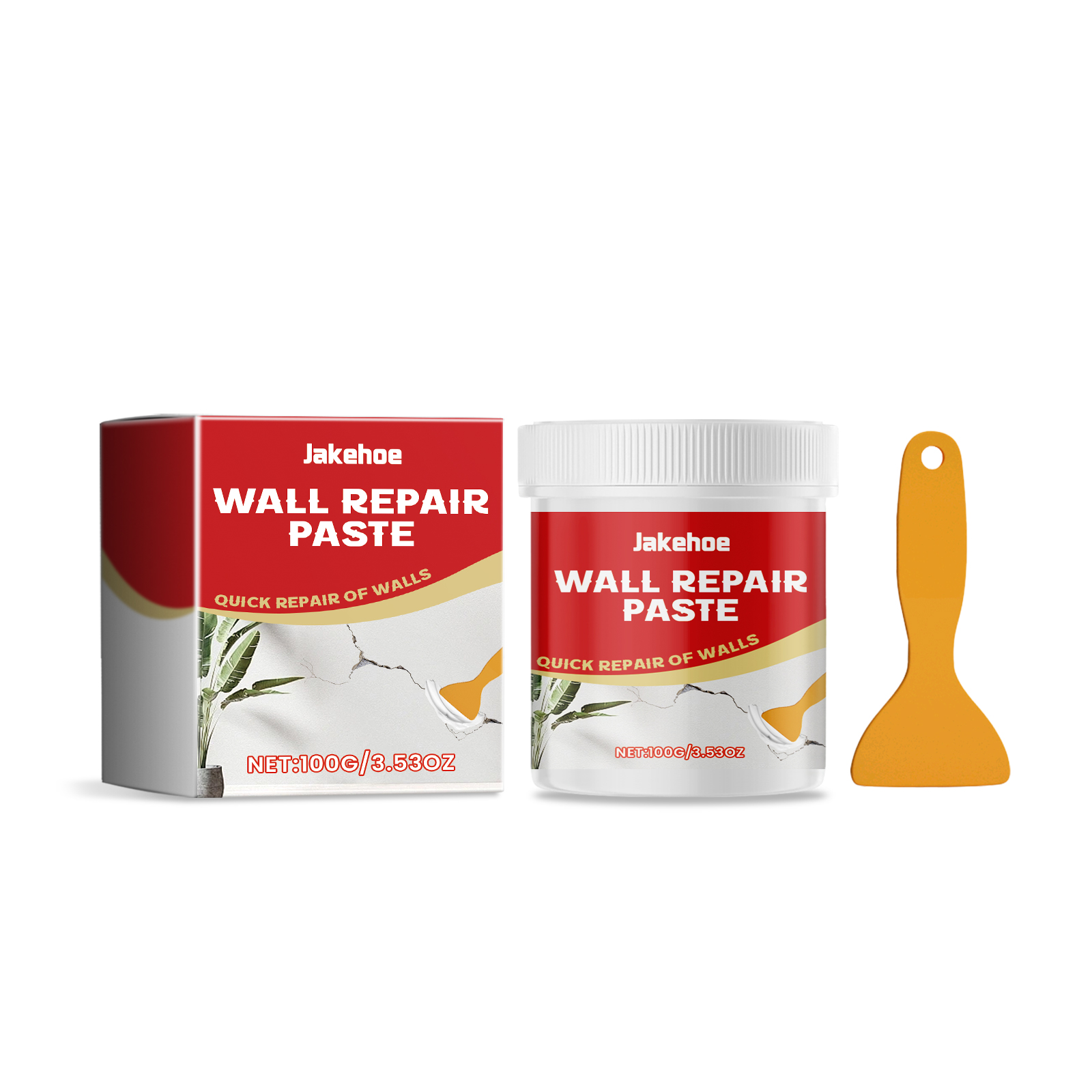 Jakehoe Wall Repair Paste, Home Wall Skin Scratches Dents Cracks Nail Holes Repair Wall Paste_voghion.com
