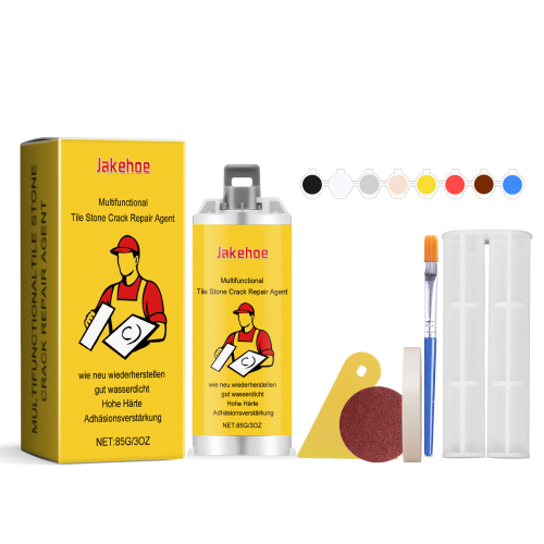 Jakehoe 瓷砖裂缝修补胶 瓷砖修补釉面大理石补坑陶瓷破洞裂缝