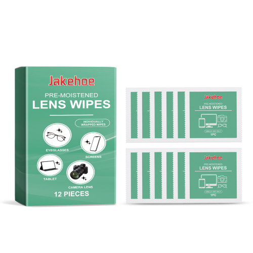 Jakehoe 镜片清洁湿巾 眼镜屏幕擦拭布独立包装随身携带清洁湿巾