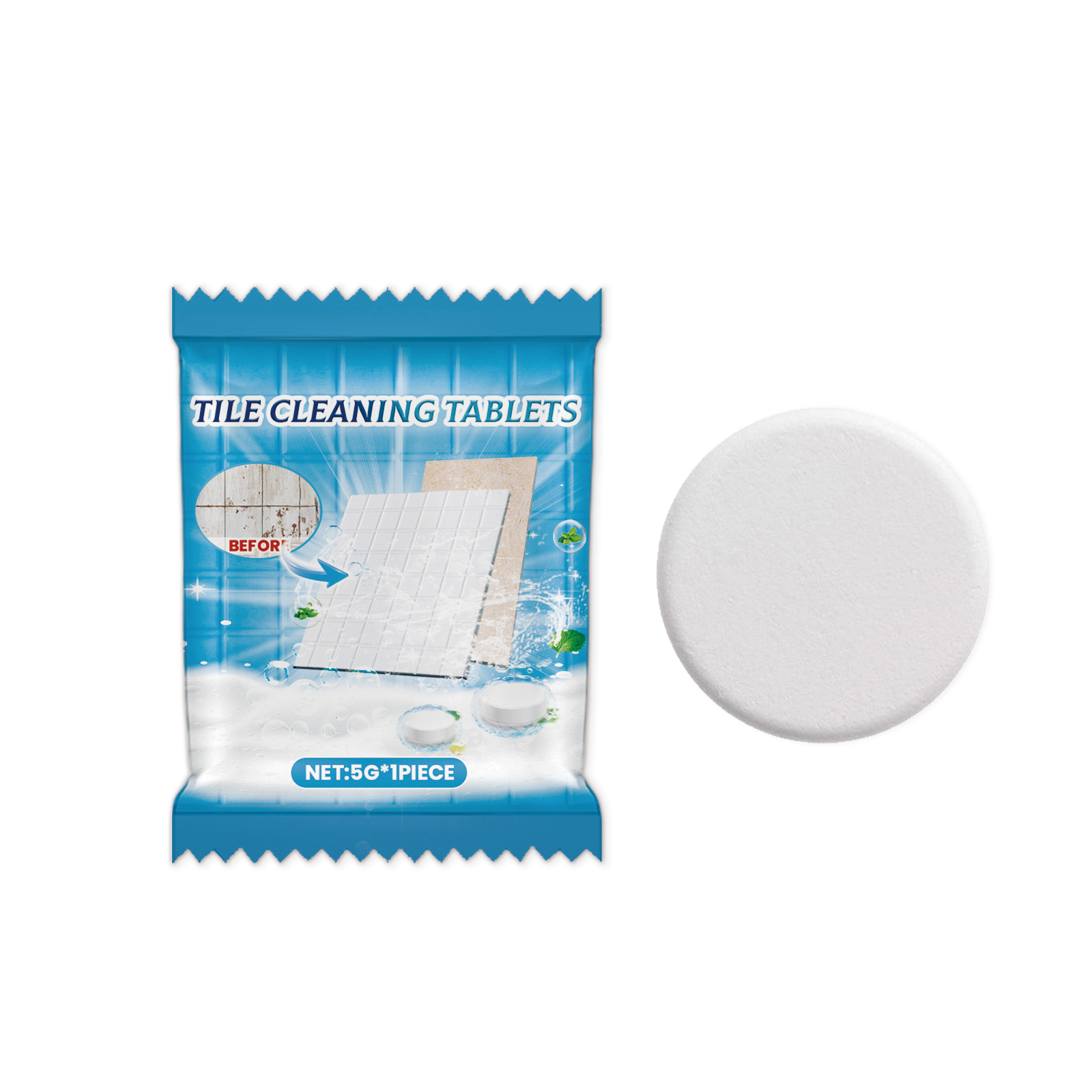 Jakehoe Tile Cleaning Tablets - Powerful Stain Removal and Brightening, Fresh Lemon Scent for Sparkling Floors and Bathrooms