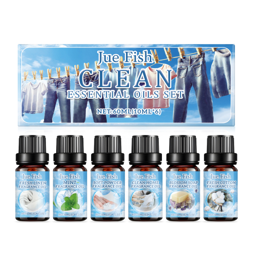 Jue-Fish 清洁精油套装 清新自然加湿器精油持久留香精油香水油