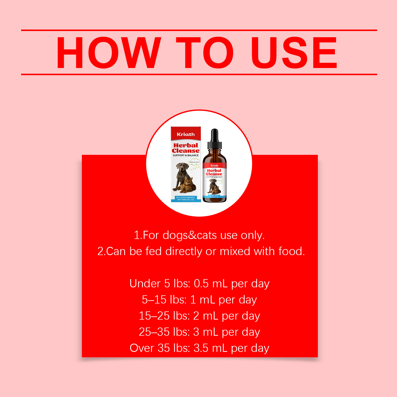 Kriath Cat And Dog Pet Body Nourishing Gentle Care Comfort Drops_voghion.com