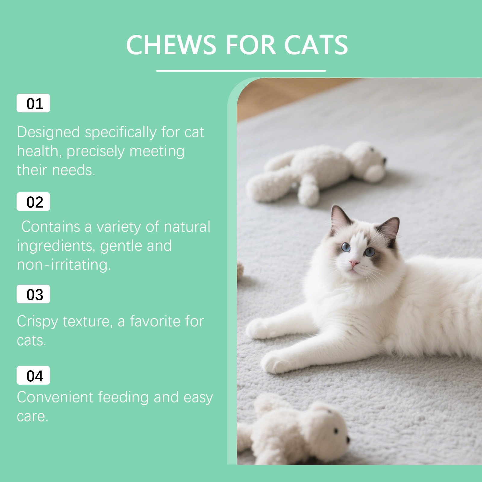 Cat Chewable Tablets For Glossy Fur And Daily Pet Skin Support_voghion.com