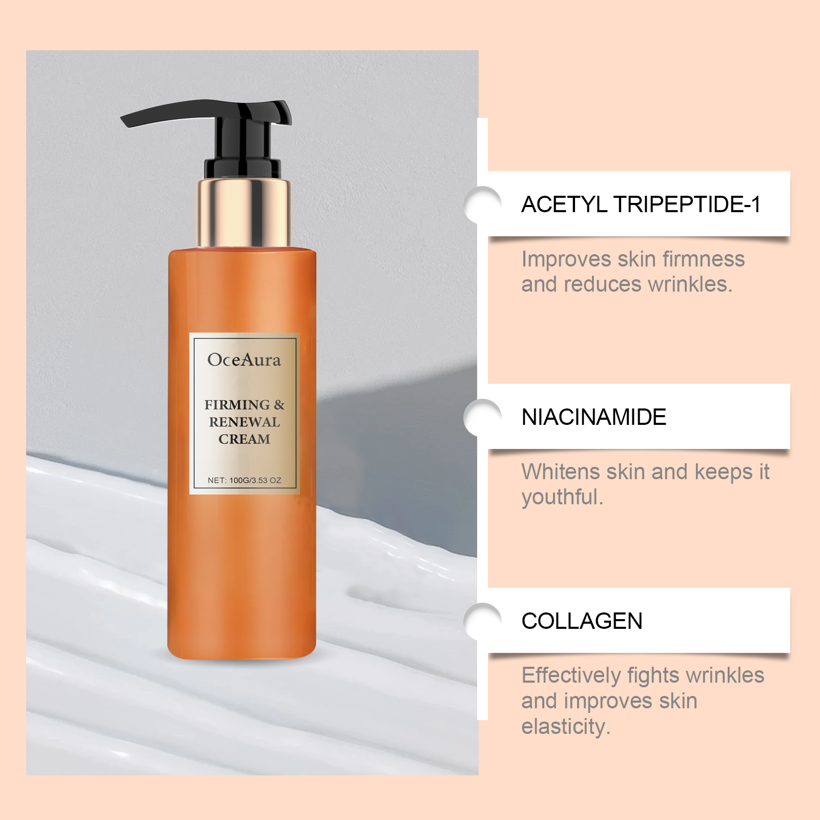 OceAura Firming Body Cream Hydrates And Nourishes Skin With Radiant, Elastic And Refreshing Moisturizing Care Moisturizer_voghion.com