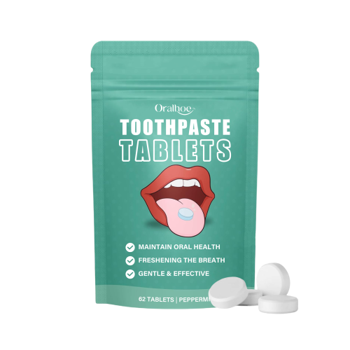 Oralhoe 清洁牙膏片 便捷清新清洁牙齿污渍黄渍减少异味持久保护