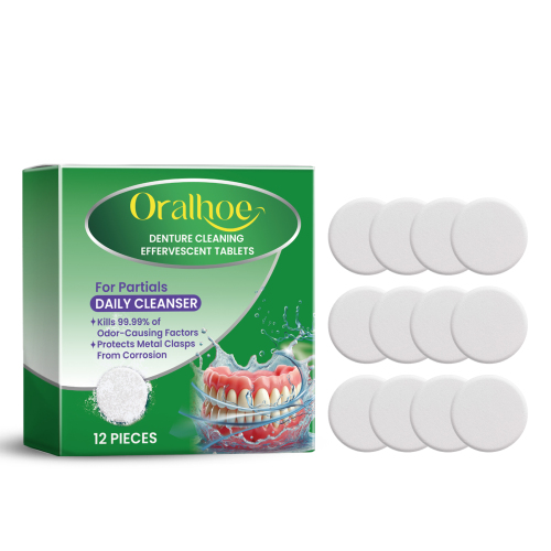 Oralhoe 假牙清洁片 清洁护理清新去牙渍温和呵护牙套假牙清洁片