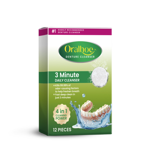 Oralhoe 假牙清洁片 卫生护理清洁牙垢污渍牙套假牙牙齿清洁片
