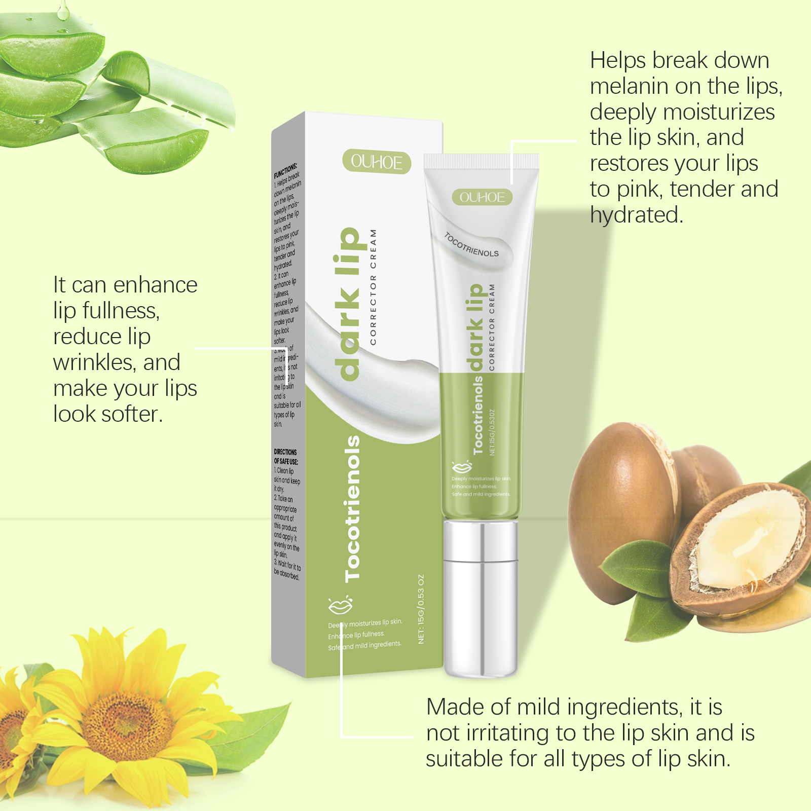 OUHOE Moisturizing And Moisturizing Lip Balm Moisturizing And Smoothing Lip Lines Soothing Lip Repair Lip Balm_voghion.com