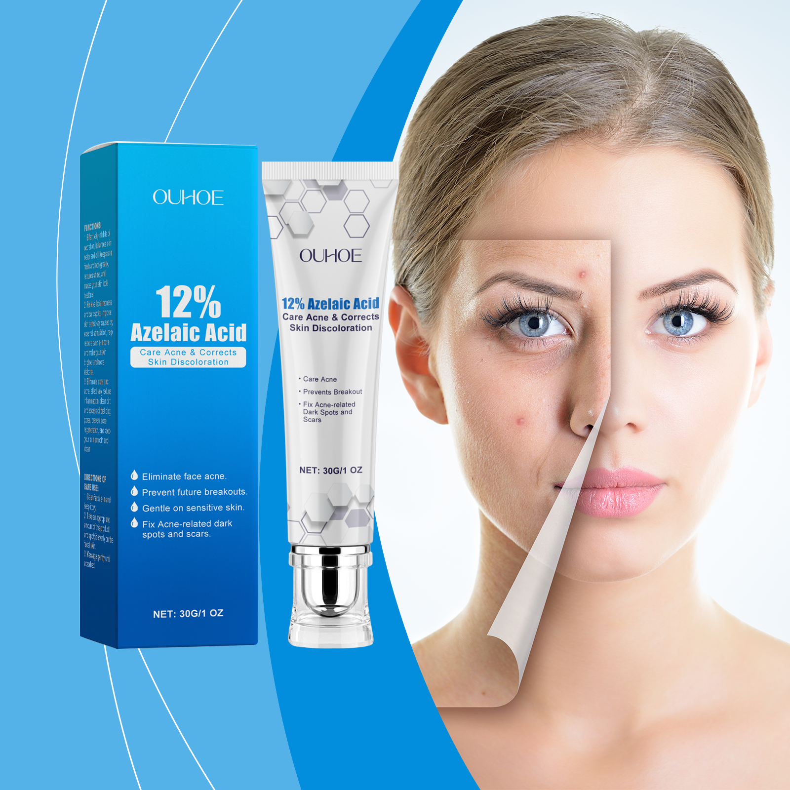 ouhoe-azelaic-acid-acne-cleansing-cream-gently-moisturizes-and-moisturizes-skin-hydrates-and-balances-oil-and-acne