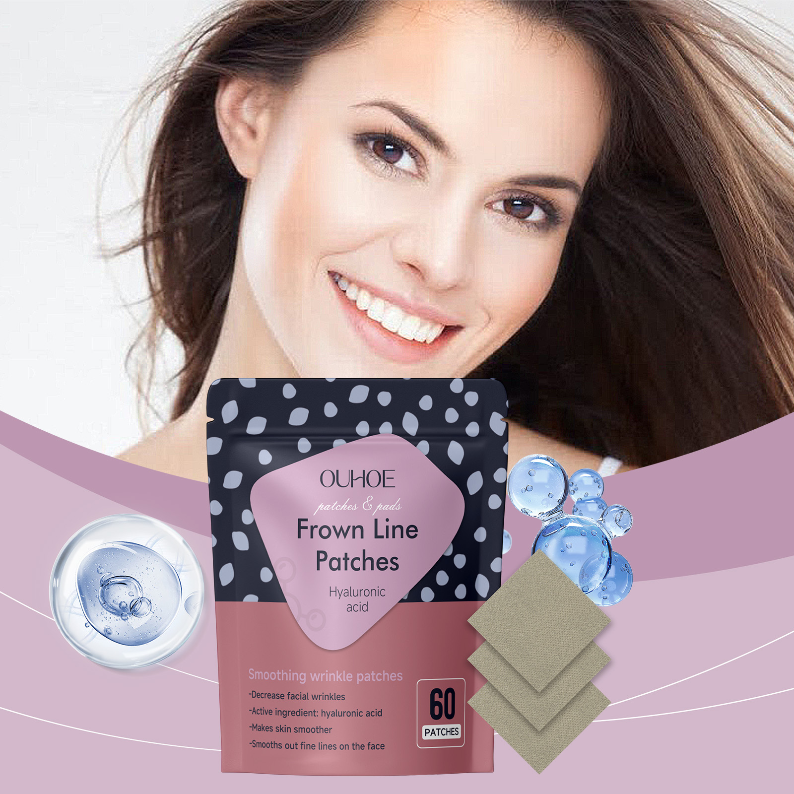 OUHOE Face Patch Reduces Fine Lines On The Face With Eye Lines Facial Skin Moisturizing Care Patch_voghion.com