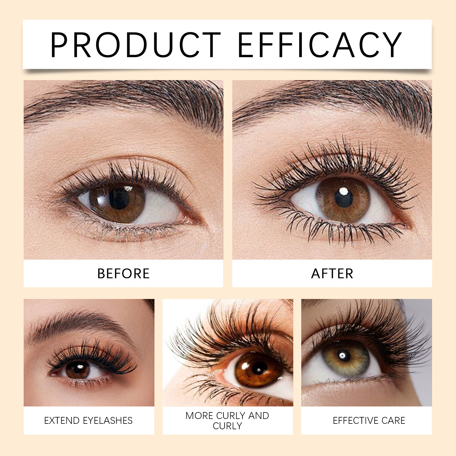 Ouhoe Natural Eyelash Mascara - Long-lasting Daily Eye Makeup_voghion.com