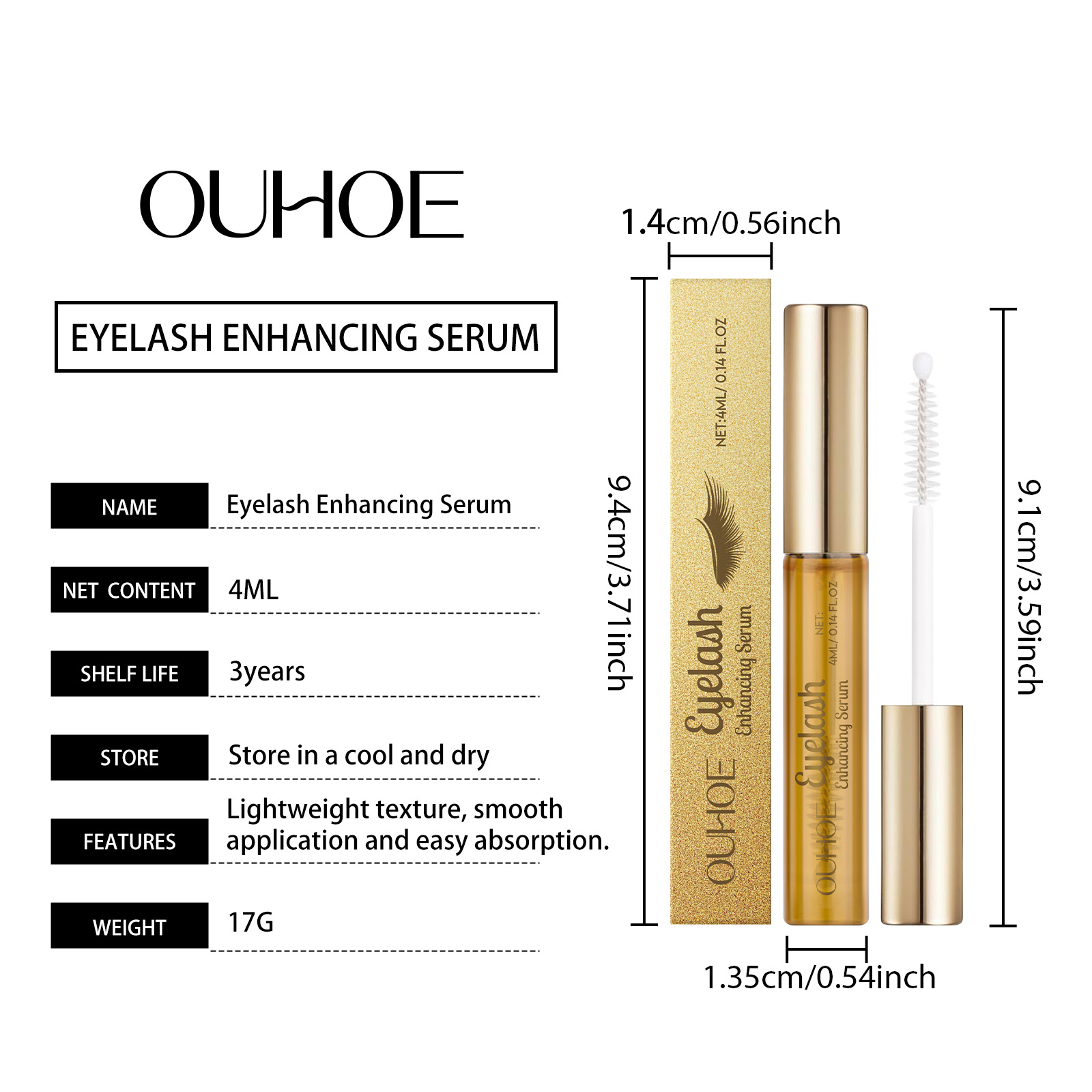 Ouhoe Natural Eyelash Mascara - Long-lasting Daily Eye Makeup_voghion.com
