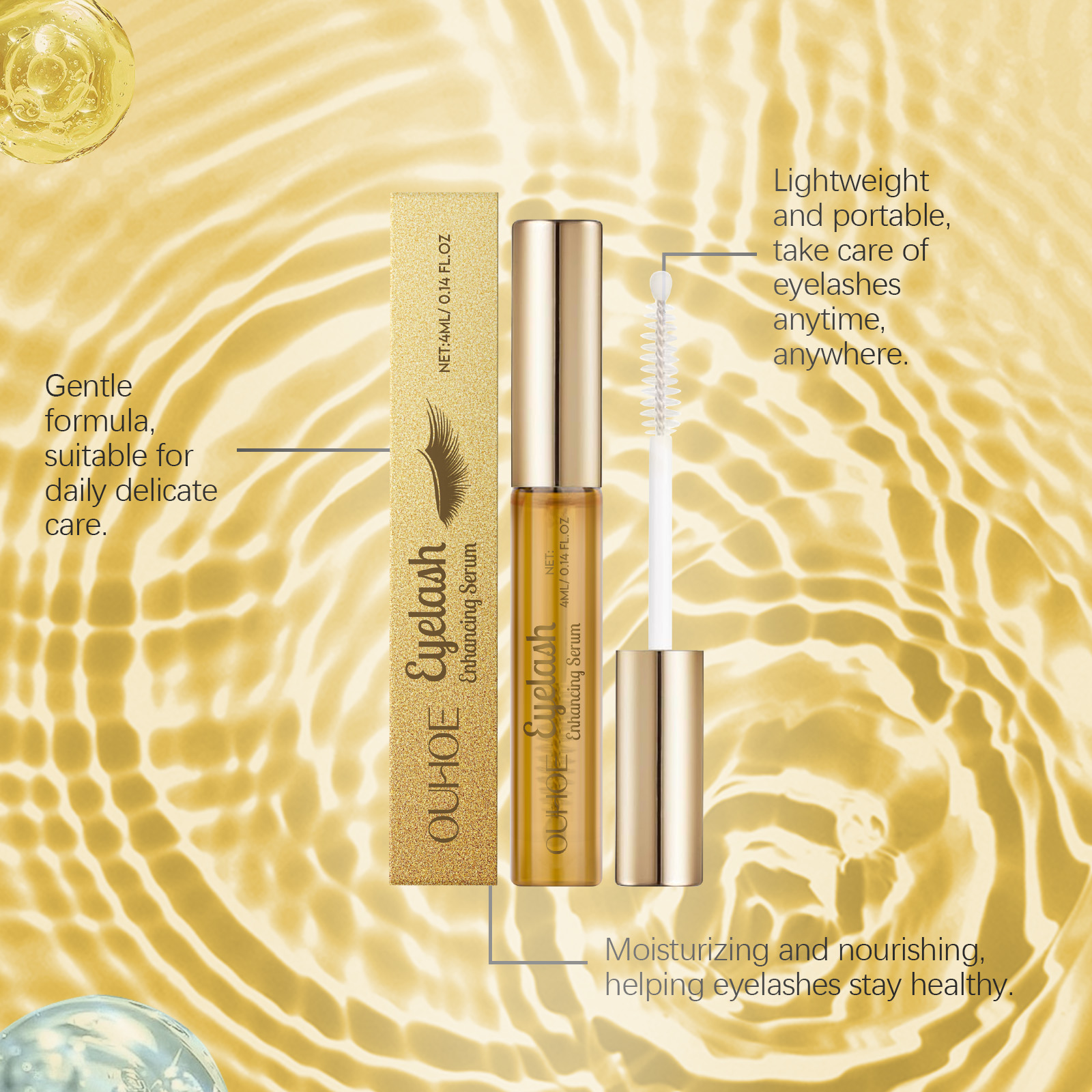 Ouhoe Natural Eyelash Mascara - Long-lasting Daily Eye Makeup_voghion.com
