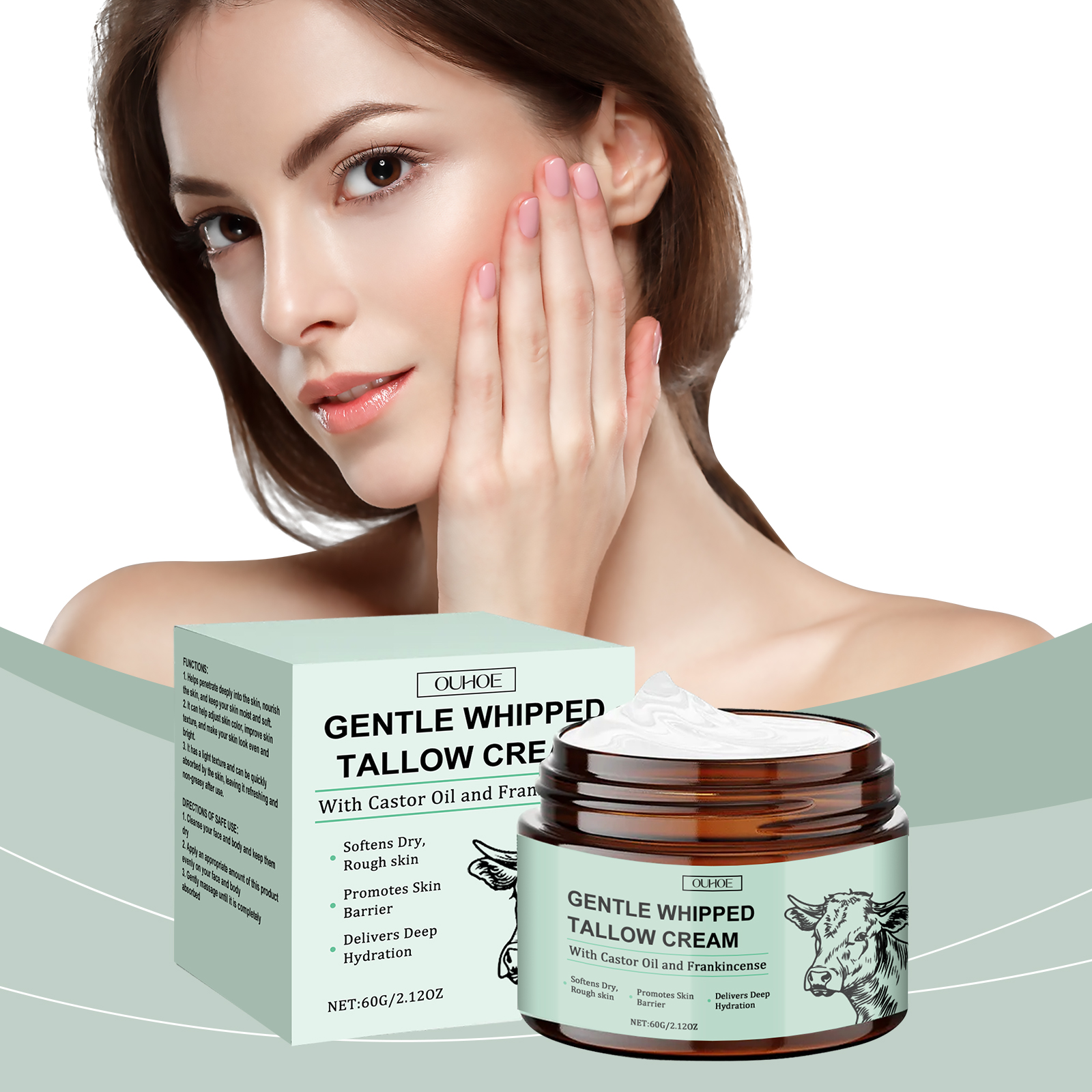 ouhoe-tallow-moisturizing-moisturizer-gentle-care-moisturizing-creamy-creamy-cream-to-improve-skin-elasticity