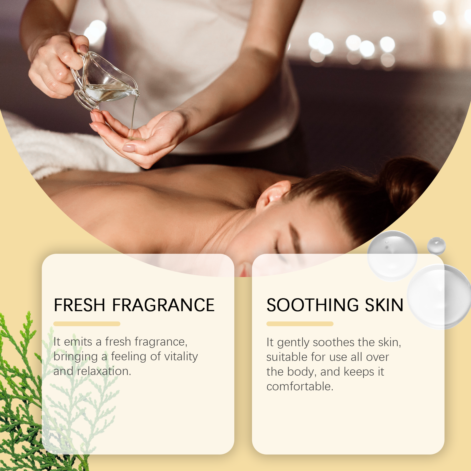 OUHOE Cypress Essential Oil, Skin Care Soft, Delicate And Bright To Relieve Dry And Soothing Skin Whole Body Care Massage Oil_voghion.com