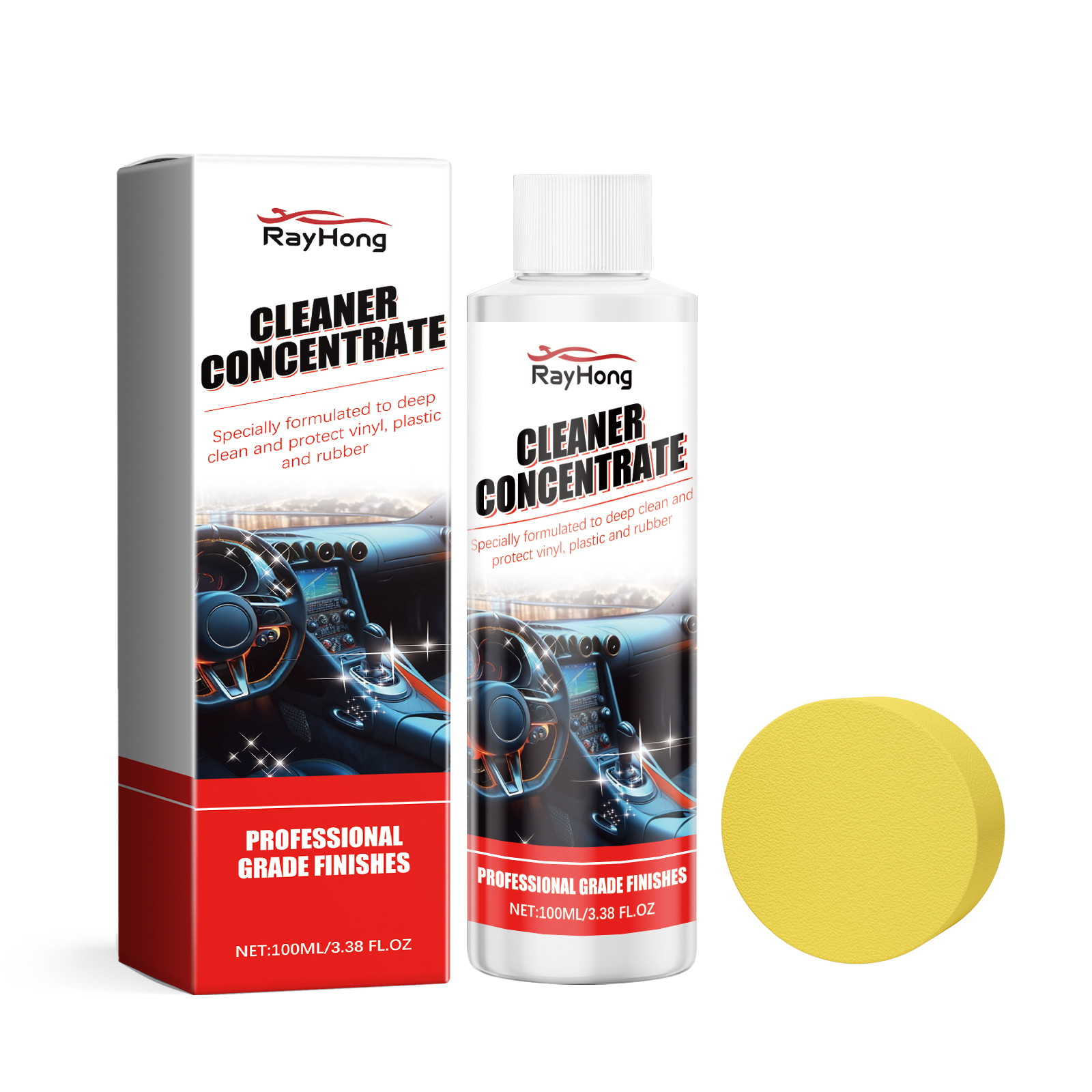 Rayhong Automotive Interior Plastic Restorer - Restore Shine, Enhance Driving Pleasure