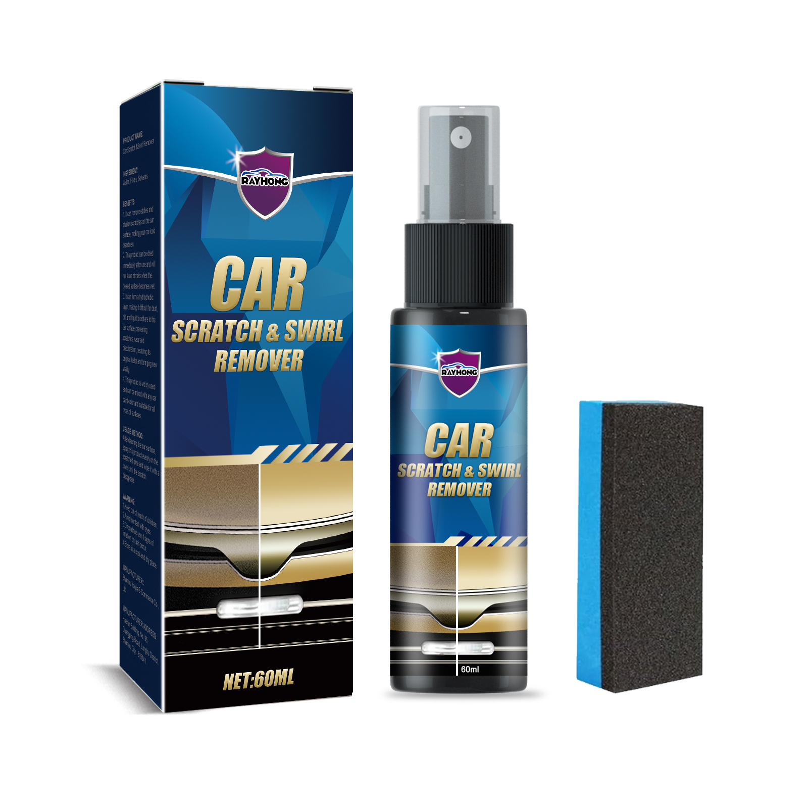 Rayhong Car Scratch Repair Spray - Quickly Restores Paint Gloss