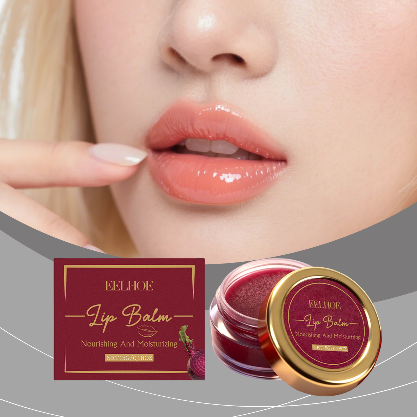 EELHOE Moisturizing And Moisturizing Lip Balm, Daily Gentle Care Lip Skin Glossy Hydrating Plump Lip Balm_voghion.com