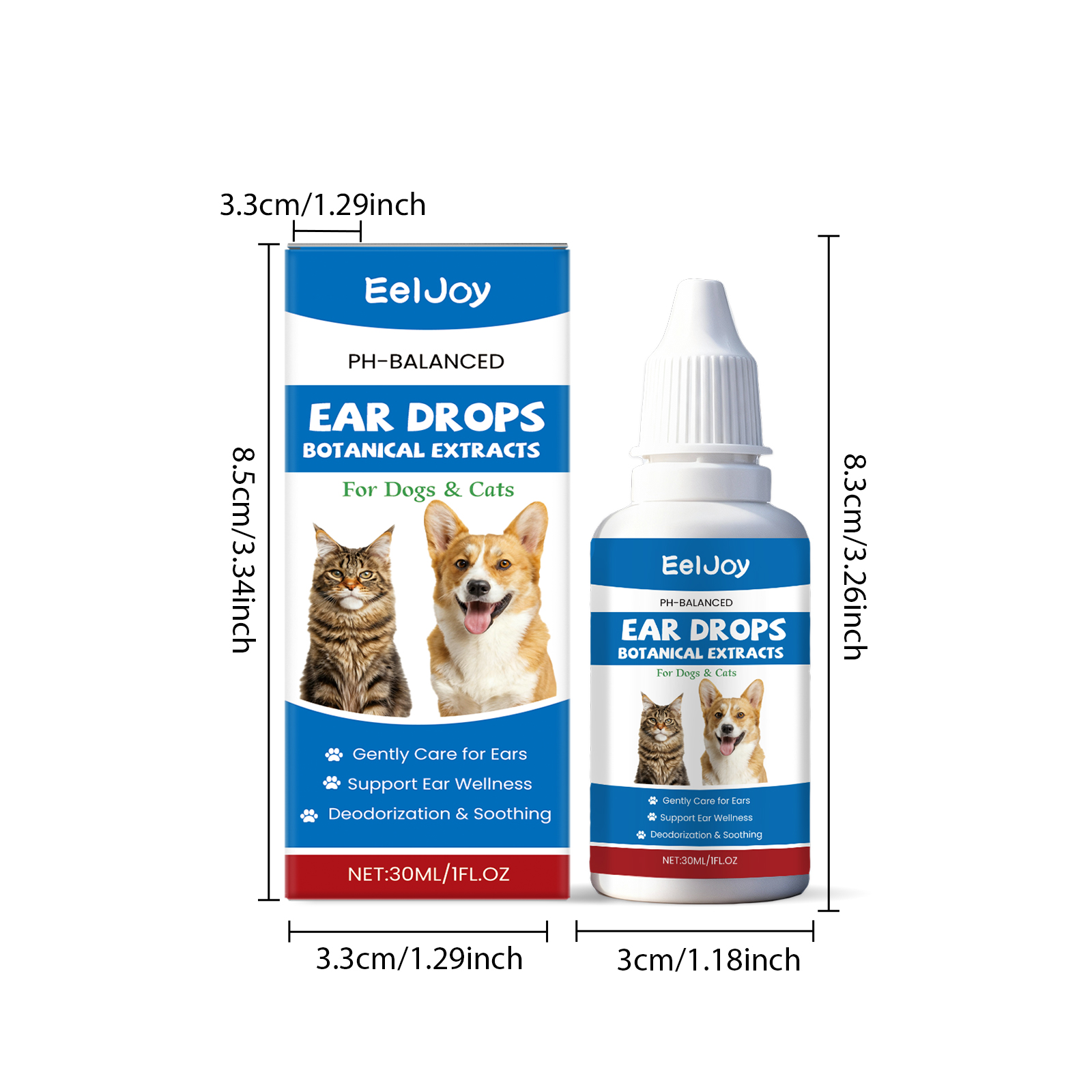 EelJoy Pet Gentle Formula Cleans Earwax Odor Ear Refreshing Daily Care Agent_voghion.com