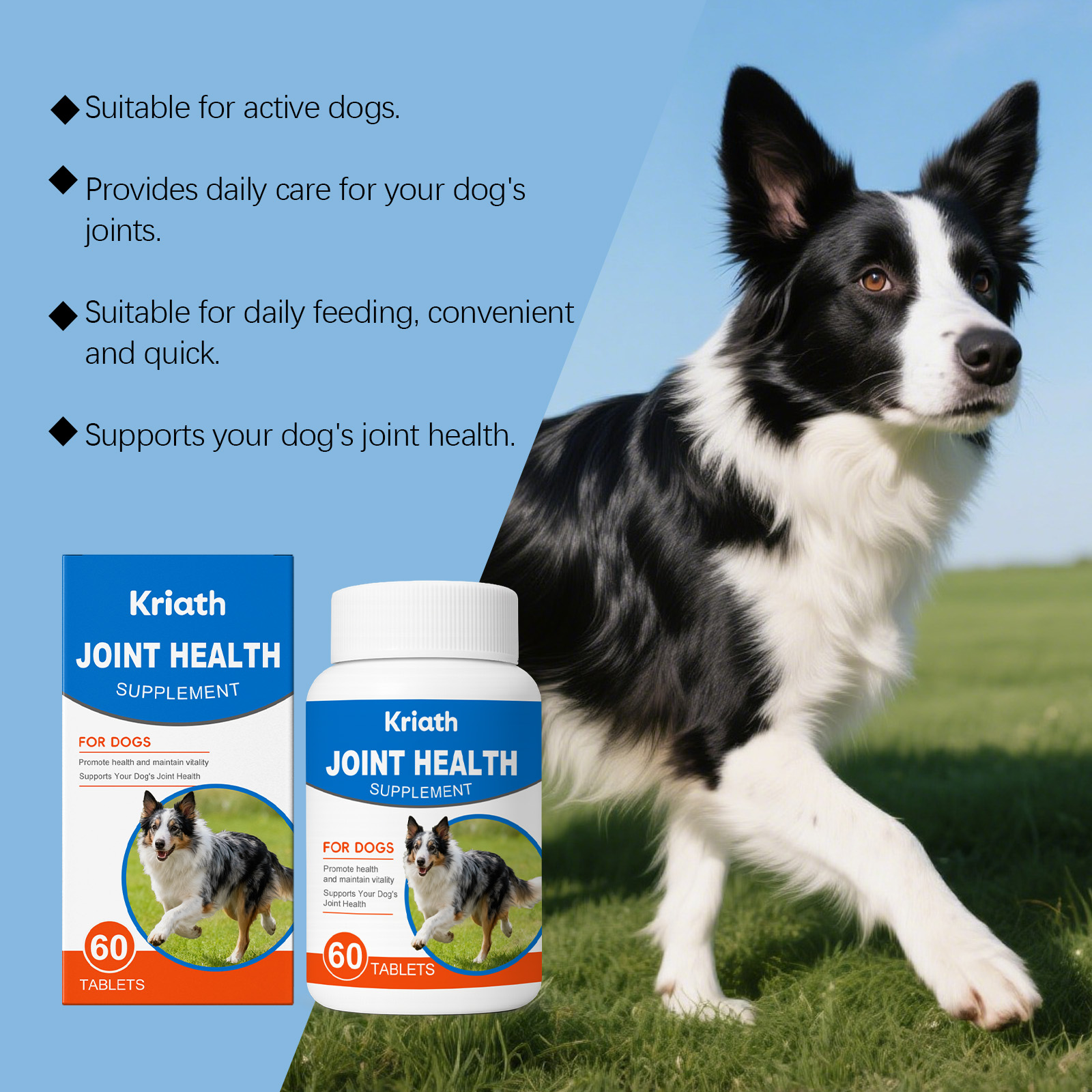 Complément alimentaire kriath pour articulations du chien_voghion.com