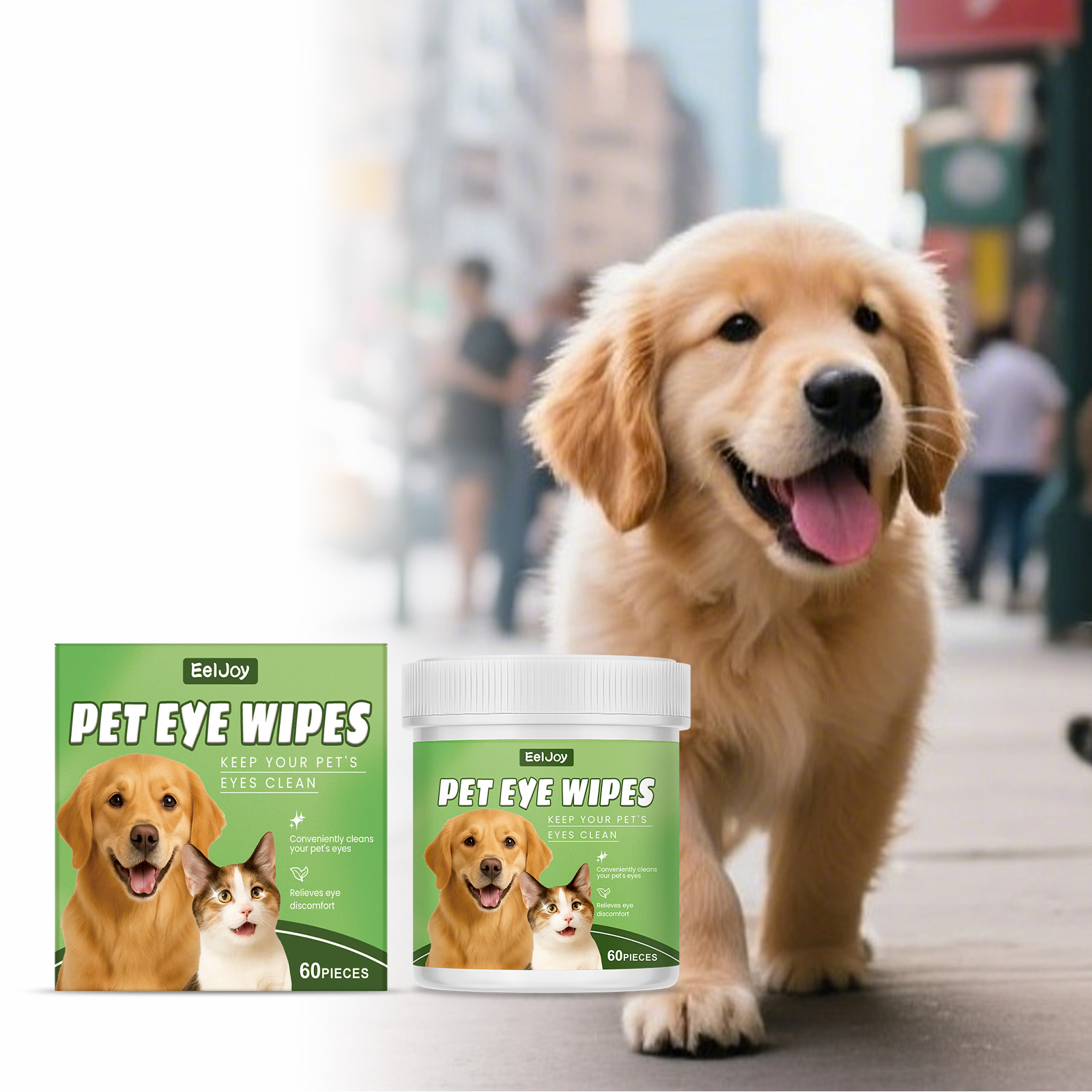 Salviette occhi per cani detergente delicato per lacrime e orecchie_voghion.com