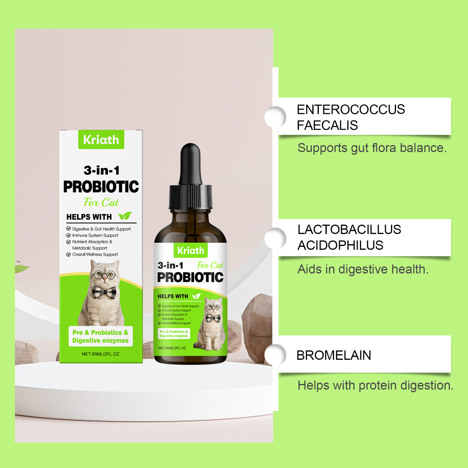 Probiotische druppels voor katten ondersteuning darmflora_voghion.com