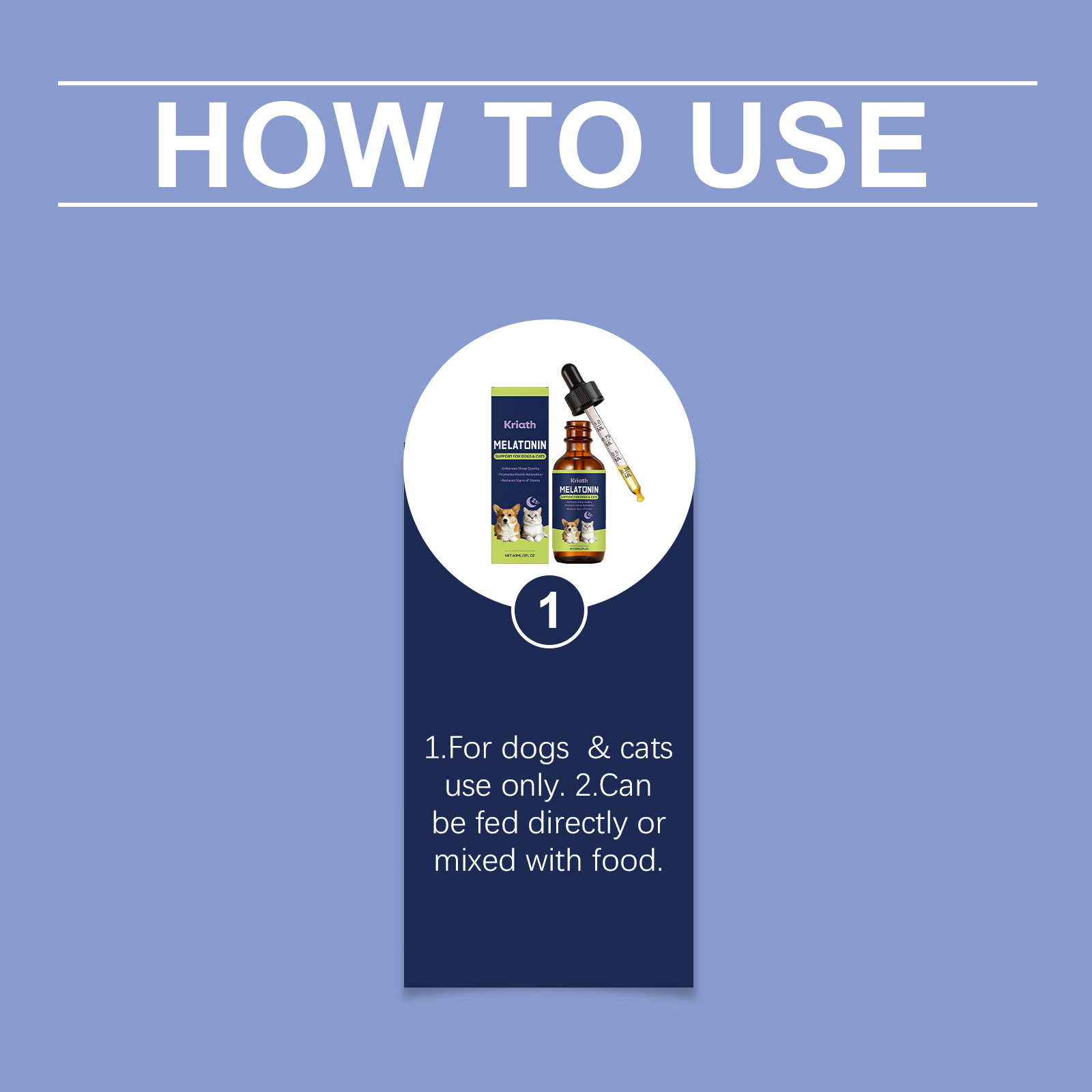 Rustgevende druppels voor kat en hond voor slaap en verzorging_voghion.com