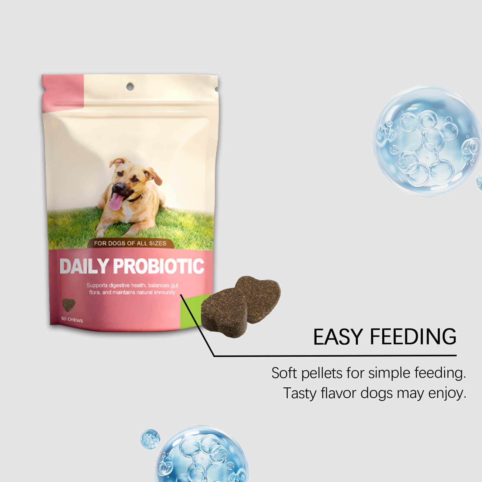 Probiotiques pour chiens support digestion et vitalité quotidien_voghion.com