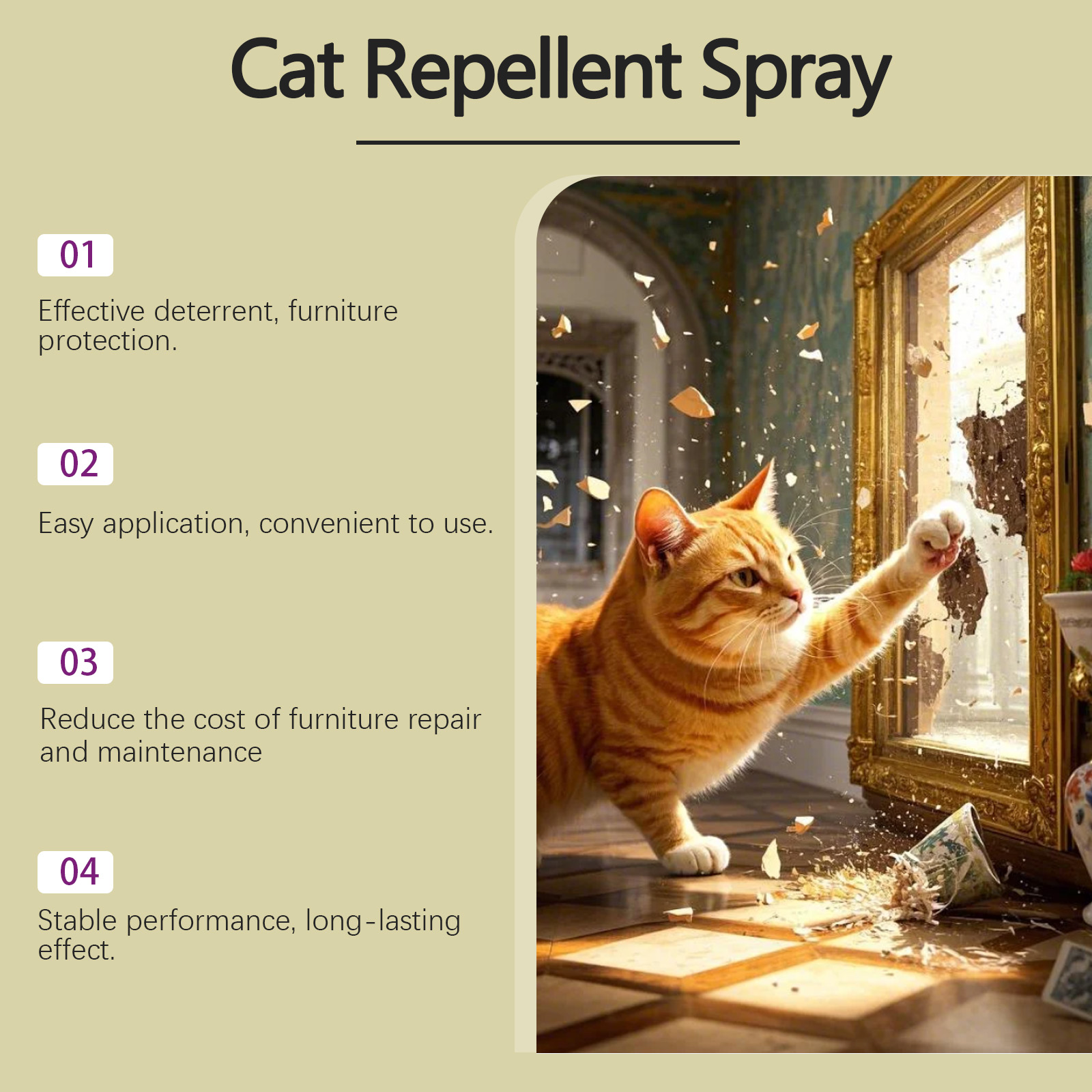 Spray anti-griffe pour chats protection meubles doux non irritant_voghion.com