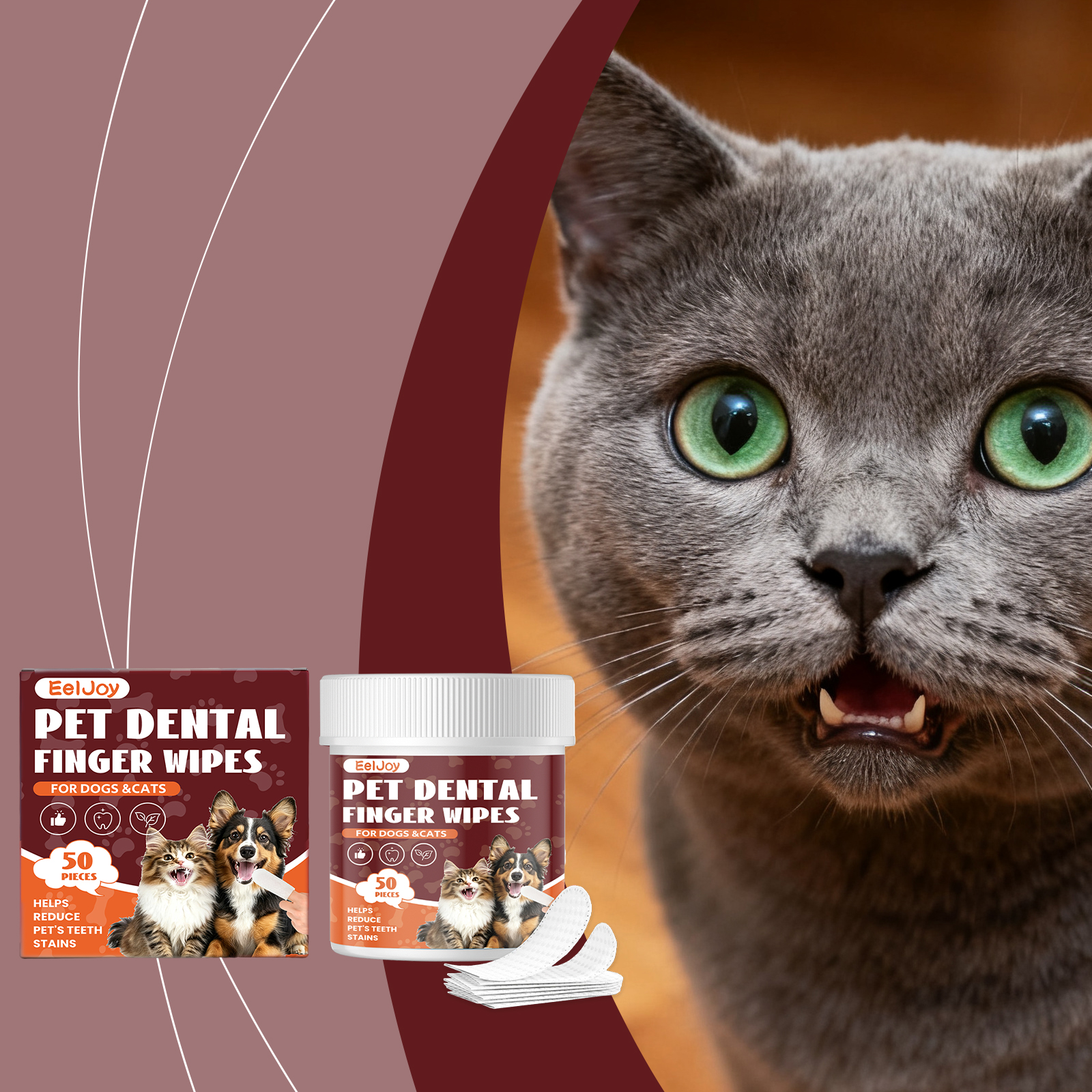 EELJOY Pet Finger Cots Daily Cleaning Cat Dog Teeth Fresh And Clean Disposable Portable_voghion.com