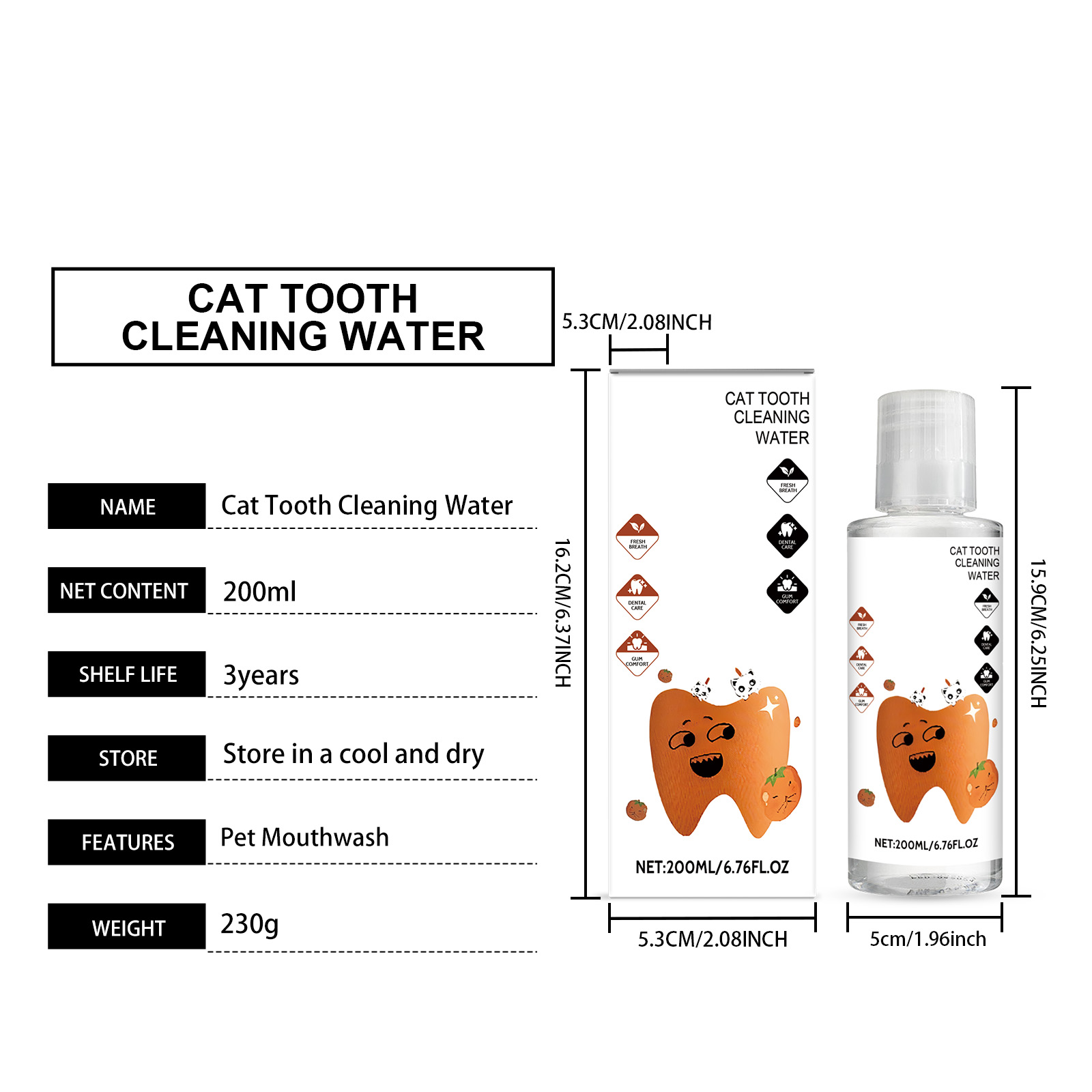 Tägliches Mundwasser Für Katzen Zur Zahnstein- Und Geruchsbekämpfung_voghion.com