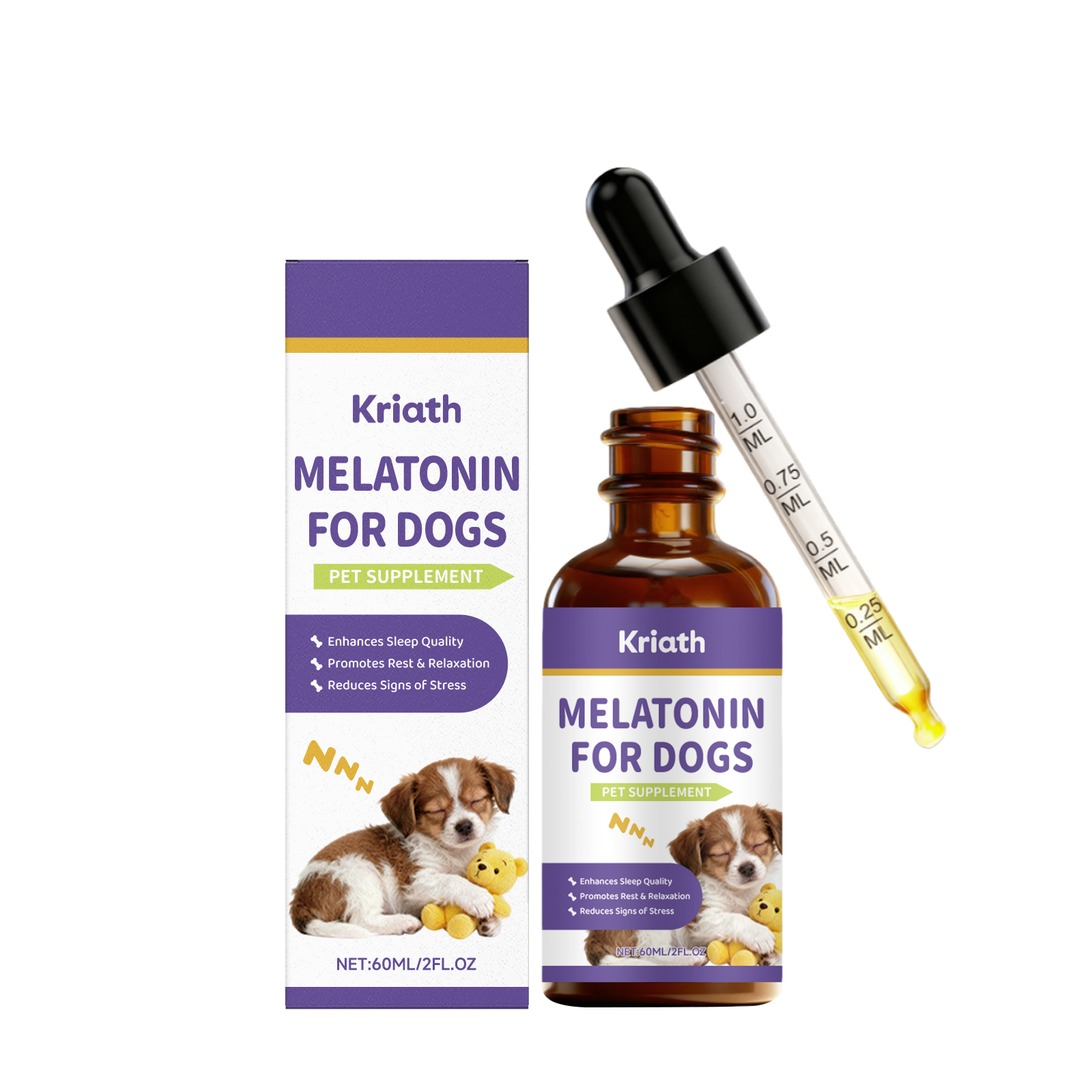 Kriath Dog Agent Pet Grade Formula Gentle Care Dogs Comfortable Sleep Suitable For All Ages_voghion.com