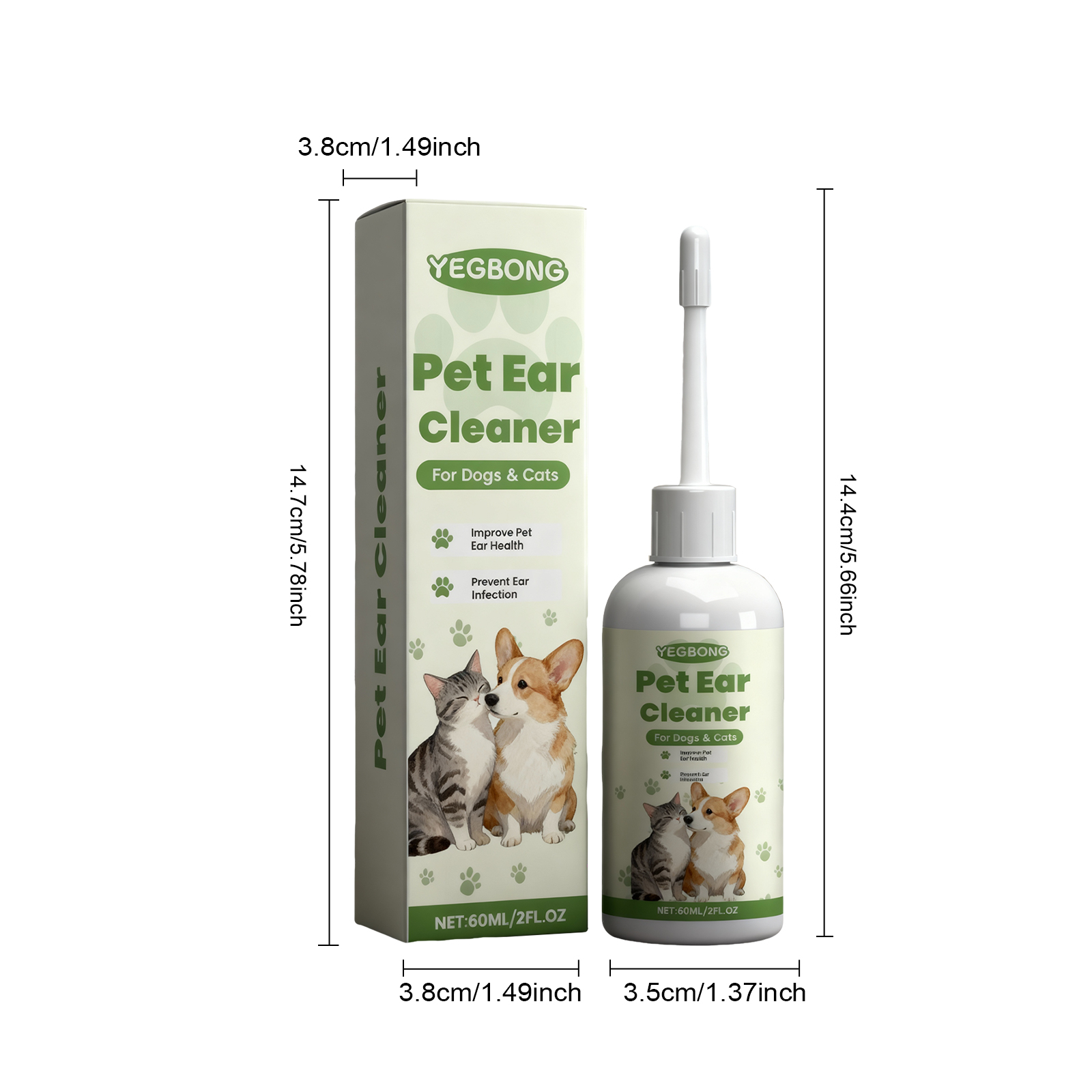 Solution de nettoyage douce pour les oreilles de chien et chat_voghion.com