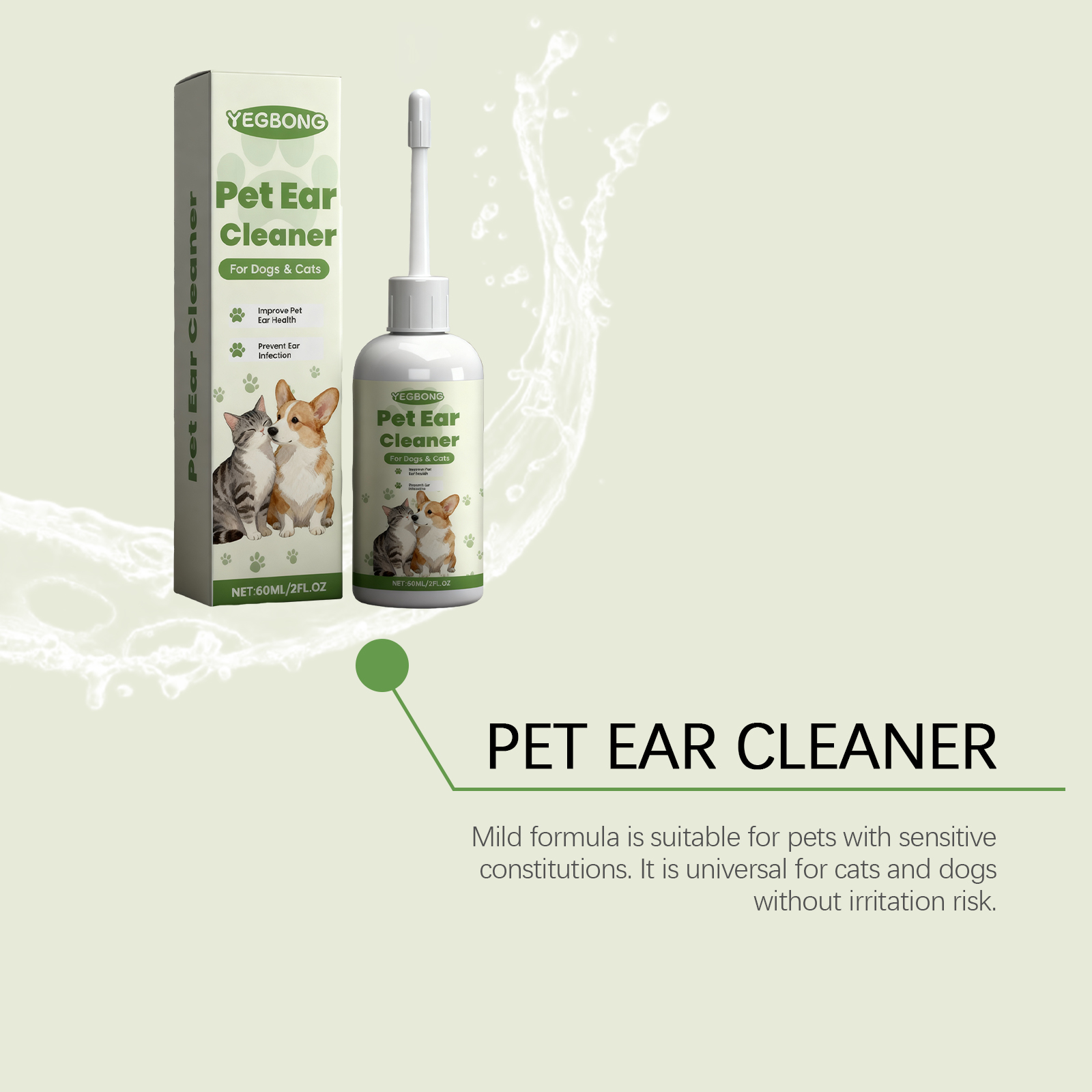 Solution de nettoyage douce pour les oreilles de chien et chat_voghion.com