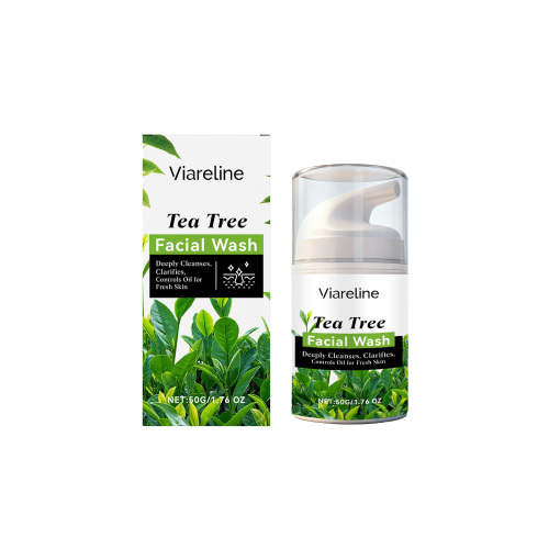 Viareline 茶树面部洁面乳 温和清洁面部肌肤毛孔清爽不紧绷洗面奶