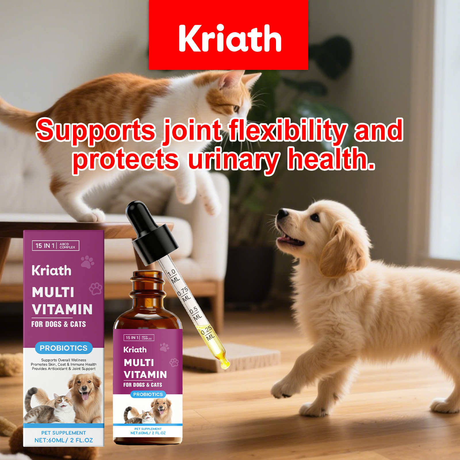 Multivitamin Drops For Cats And Dogs Joint Support And Immunity_voghion.com