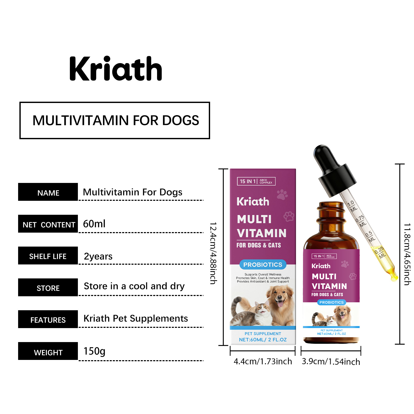 Multivitamin Drops For Cats And Dogs Joint Support And Immunity_voghion.com